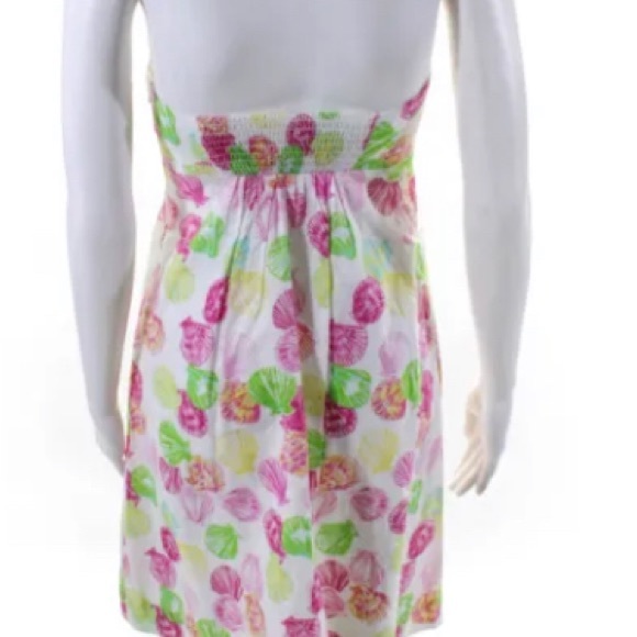 Lily Pulitzer Strapless Dress- Classic Seashell Pattern- 100% cotton- ADORABLE! - Picture 3 of 6